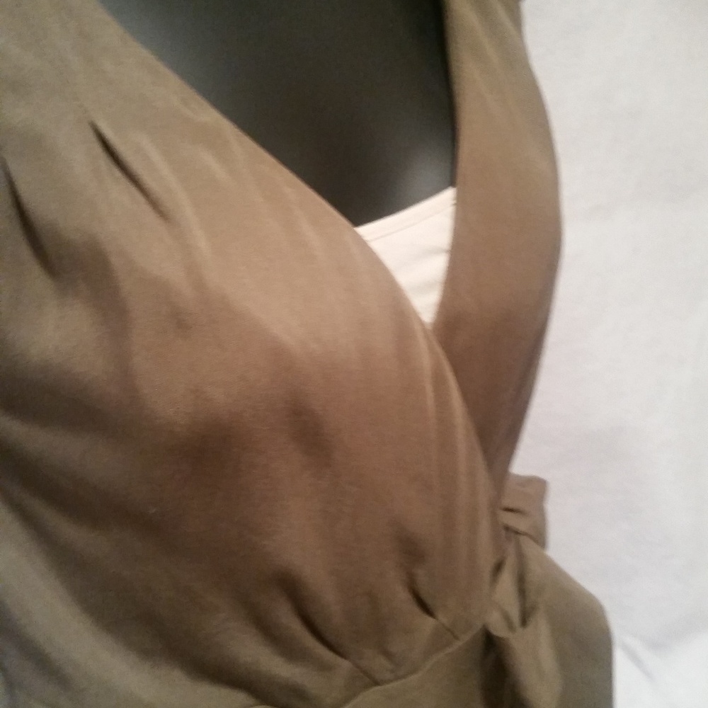 Banana Republic Green Wrapped Dress